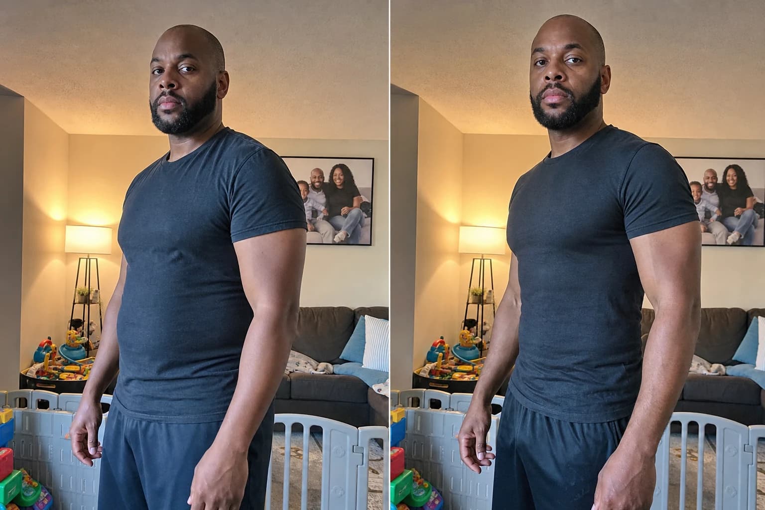 Adult preparing for a home strength session